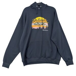 Jerzees Retreat Ranch Marble Falls TX Sunset Graphic Hoodie‎ Black XL New